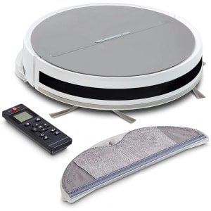 Aura® Robotstofzuiger met laadstation - Robotstofzuiger - Robotstofzuiger huisdieren - Wit - 30cm x 30cm x 7cm