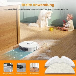 CSGoods - Wisdoeken set voor robotstofzuigers - wasbare microvezel-wisserpads - accessoires - herbruikbare dweilmop