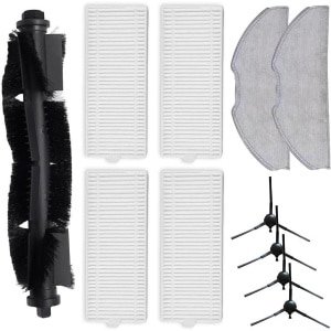 Complete Onderhoudsset Stofzuiger: Hoofdborstel, Filters, Dweilen en Zijborstels voor Robotstofzuigers