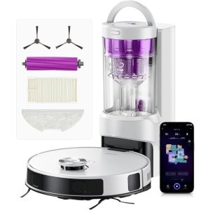 Core® Robotstofzuiger met laadstation - Robotstofzuiger - Robotstofzuiger huisdieren - Wit - 35cm x 35cm x 10cm