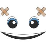 Decoratieve stickers voor robotstofzuiger en robotmaaier - Creatieve gezicht ogen en mond design