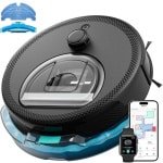 DnA® Dweilrobot - Robotstofzuiger Met Dweilfunctie - Dweilsysteem - Zwart - 32cm x 32cm x 9cm