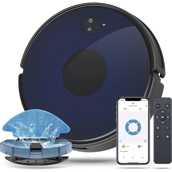 DnA® Robotstofzuiger Met Dweilfunctie - Robotstofzuiger - Roborock - Zwart - 35cm x 12cm x 43cm