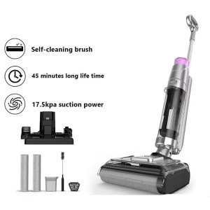 Dweilrobot - Robotstofzuiger - Nat-Droog Stofzuiger - Dweilmachine - Schoonmaakrobot - Krachtige 17,5 kPa Zuigkracht - 45 Minuten Accuduur