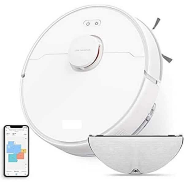 Dweilrobot - Robotstozuiger metdweilfunctie - Robotstofzuiger metlaadstation - Wit