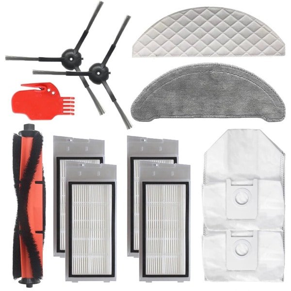 Geschikt voor Accessoires voor de Roidmi EVE PLUS robotstofzuiger: hoofdborstel, stofzak, zijborstel, dweil, filter en dweilpad