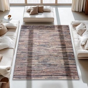 Hoogwaardig tapijt 200 x 290 cm voor woonkamer en slaapkamer - kortpolig, kleurrijk, geschikt voor vloerverwarming en robotstofzuigers