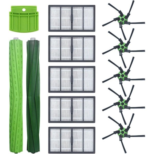 Huayuwa Vervangende stofzuigeraccessoires, rolborstel, zijborstel, HEPA-filter en plaat, geschikt voor iRobot Roomba S9 (9150) / S9 Plus (9550) wifi-verbonden robotstofzuigers, reparatie-onderdelen