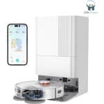 LifeStages - Robotstofzuiger Met Laadstation - Robotstofzuiger Met Dweilfunctie En Hefmop - 8000PA Alles-In-Eén - Schoonmaakstation - Obstakelvermijding - Adaptief Zijdelings Dweilen - Hete Lucht Drogen - Wit