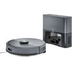 MEDION Robotstofzuiger met afzuigstation en dweilfunctie X22 SW+ (lasernavigatie, 5.000 Pa, 2-in-1, nauwkeurige mapping, no-go zones, meerdere etages, MD 100021) blauw