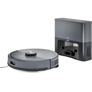 MEDION Robotstofzuiger met afzuigstation en dweilfunctie X22 SW+ (lasernavigatie, 5.000 Pa, 2-in-1, nauwkeurige mapping, no-go zones, meerdere etages, MD 100021) blauw