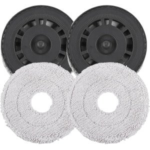 Mopdoeken met Vervangingshouders voor Robotstofzuiger - 2 stuks Microvezel Wiperplaten - Geschikt voor L10s Pro Ultra Heat, X40 Ultra, L20 Ultra, X40 Master, L40 Ultra