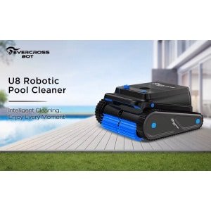 Ohana DT - EVERCROSS BOT U8 - Zwembadrobot - Stofzuiger - Stofzuiger draadloos- Zwembad - Vloer en muur met APP - 120 minuten batterijduur - 200 m 2 reinigingsgebieden - slimme navigatie