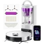 RVV® Robotstofzuiger met laadstation - Robotstofzuiger - Robotstofzuiger huisdieren - Wit - 35cm x 35cm x 10cm