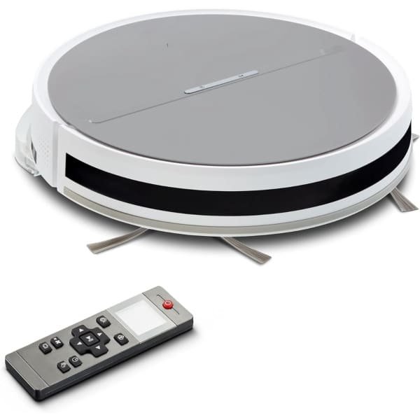 RVV® Robotstofzuiger met laadstation - Robotstofzuiger - Robotstofzuiger huisdieren - ‎Wit - 30 x 30 x 7 cm