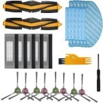 Reinigingsaccessoires voor Compatibele Robotstofzuigers - 22 Onderdelen Inclusief Hoofdborstel, Filters, Zijborstels en Doekjes