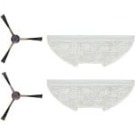 Reserveonderdelen voor Robotstofzuiger en Dweilrobot: Zijborstels en Dweildoeken Set