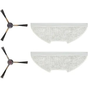 Reserveonderdelen voor Robotstofzuiger en Dweilrobot: Zijborstels en Dweildoeken Set