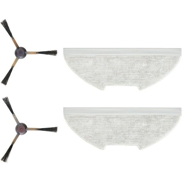 Reserveonderdelen voor Robotstofzuiger en Dweilrobot: Zijborstels en Dweildoeken Set