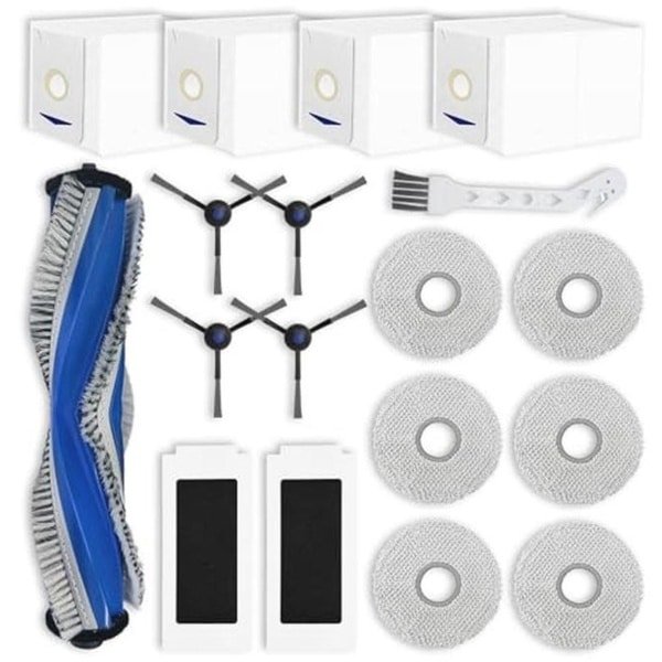 Reserveonderdelen voor robotstofzuigers - 1 hoofdborstel, 4 zijborstels, 2 Hepa-filters, 6 dweildoeken en 4 stofzakken