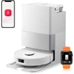 Robotstofzuiger - Robotstofzuiger met dweil - Automatische stofzuiger - Slimme schoonmaakrobot - Draadloze vloerreiniger - 12.000 Pa Zuigkracht - 4L Waterreservoir