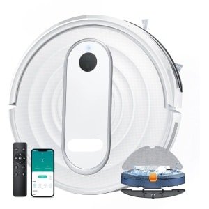 Robotstofzuiger - Stofzuiger - Dweilrobot - Vacuum Cleaner - Robotstofzuiger met Dweilfunctie - Dweilsysteem - 4500PA Zuigkracht - Slimme App-Bediening - Geplande Navigatie - Tapijt- en Vloerreiniging