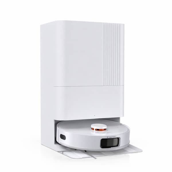 Robotstofzuiger Wit - Robotstofzuiger met Dweilfunctie - Automatisch Dweilen - Zelfreinigend Station - Automatische Lediging - Droogfunctie Dweilpads - Stofzuiger Robot - Slimme Huishoudrobot - App Bediening - Dweil en Zuig