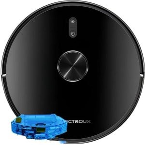 Robotstofzuiger en dweil - Laser Lidar Navigatie - Nat & Droog Combo - 6500Pa Zuigkracht - Multi-Floor Map - Carpet Boost - Zwart