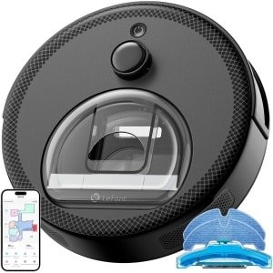 Robotstofzuiger met Dweilfunctie, 5000Pa Zuigkracht, Lidar Navigatie, Kaartfunctie en App Bediening