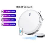 Robotstofzuiger met Dweilfunctie - Robotstofzuiger - Dweilrobot - 6500Pa - Zuigkracht - LiDAR Navigatie - App - Spraakbesturing - 150 Min Accuduur - HEPA Filter - 33x33x8.3cm