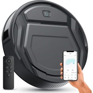 Robotstofzuiger met Laadstation - Robotstofzuigers Huisdieren - Stofzuiger - Zwart