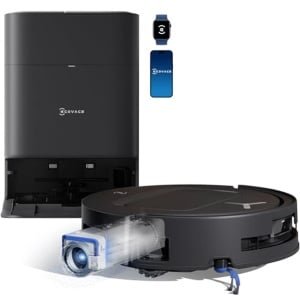 Robotstofzuiger met dweilfunctie en zelfreinigend systeem, 18.000 Pa zuigkracht, ZeroTangle technologie, ideaal voor grondige reiniging