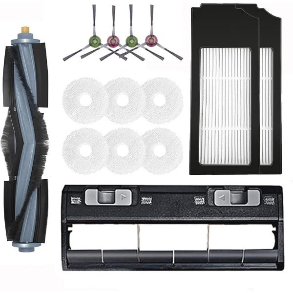 Rolborstel en Accessoires Set voor Robotstofzuigers - 1 Rolborstel, 4 Zijborstels, 2 Filters en 6 Dweildoeken