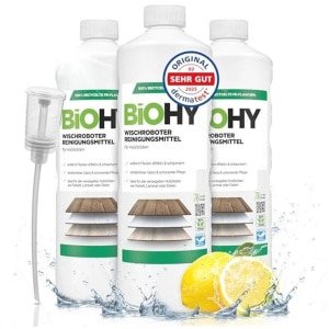 Schoonmaakmiddel voor dweilrobots - Vloerreiniger voor houten vloeren zoals parket en laminaat - Streeploze glans en frisse geur (3 x 1L)