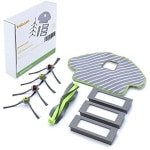 Set van 4 zijborstels met rol en moppen voor robotstofzuigers