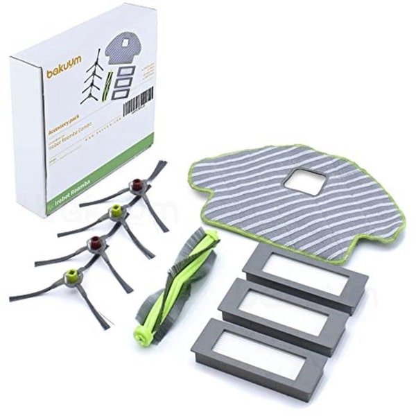 Set van 4 zijborstels met rol en moppen voor robotstofzuigers