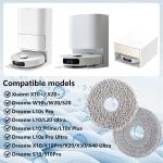 Set van 8 stuks microvezel dweilpads voor robotstofzuigers - accessoires voor vloerreiniging