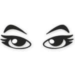 Sticker Oogpaar voor Robotstofzuiger en Auto - Decoratief en Weerbestendig