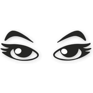 Sticker Oogpaar voor Robotstofzuiger en Auto - Decoratief en Weerbestendig