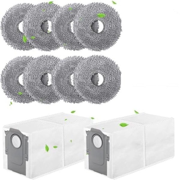 Stofzakken en Doekenset voor Robotstofzuiger - 10-delige Set met 8 Microvezeldoeken