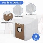 Stofzakken voor robotstofzuiger - Set van 8 stuks - Onderdelen en accessoires - Niet-geweven materiaal