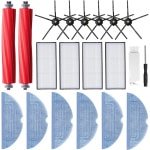 Toebehoren voor robotstofzuiger - 2 hoofdborstels, 6 reinigingsdoeken, 4 filters, 6 zijborstels