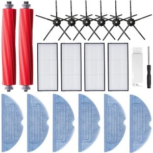 Toebehoren voor robotstofzuiger - 2 hoofdborstels, 6 reinigingsdoeken, 4 filters, 6 zijborstels