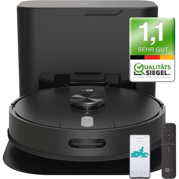VacuBot X5 Plus Zuig-/Dweilrobot met Afzuigstation - 5000 Pa, LDS-Navigatie, 160 min Accuduur