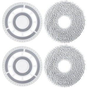 Vervangende Dweildoeken met Reservehouder voor Robotstofzuiger - Dweilplaten voor Vloerreiniging