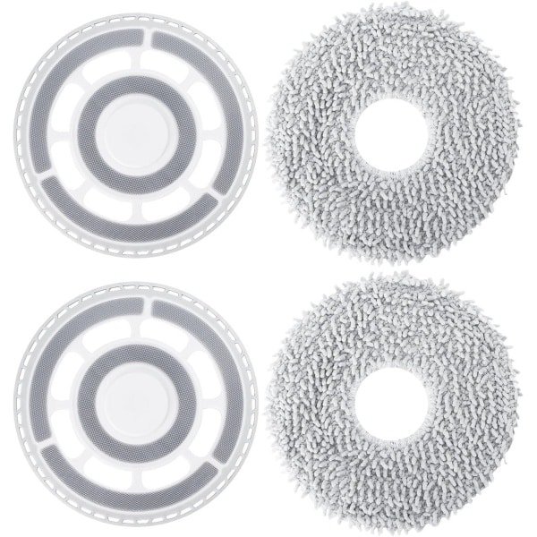 Vervangende Dweildoeken met Reservehouder voor Robotstofzuiger - Dweilplaten voor Vloerreiniging