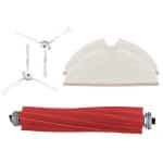 Vervangende reinigingsrollers en borstels voor robotstofzuigers - 1 borstelrol, 2 zijborstels en 2 wasbare vodden