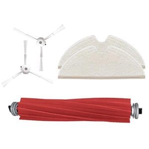 Vervangende reinigingsrollers en borstels voor robotstofzuigers - 1 borstelrol, 2 zijborstels en 2 wasbare vodden