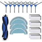 Vervangingsset accessoires voor robotstofzuiger - Hoogwaardige hoofdborstel, HEPA-filters, zijborstels en dweildoeken