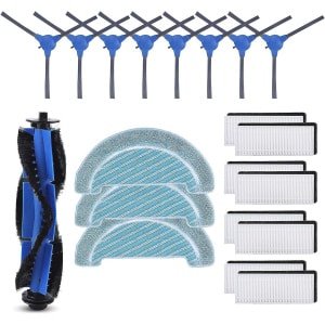 Vervangingsset accessoires voor robotstofzuiger - Hoogwaardige hoofdborstel, HEPA-filters, zijborstels en dweildoeken